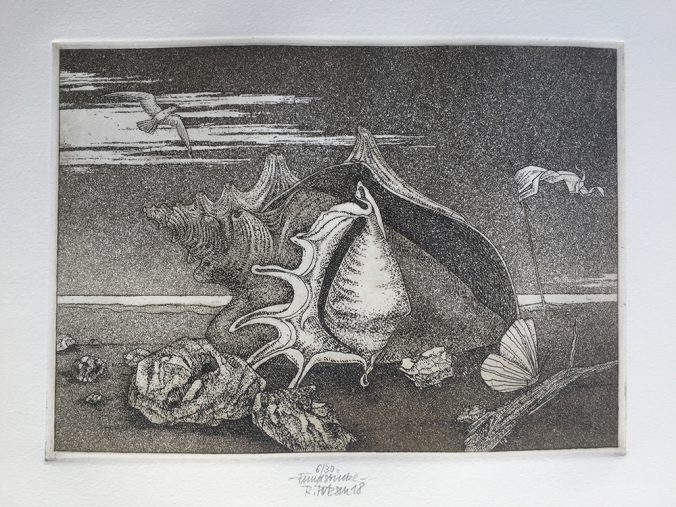 Fundstücke, Radierung Aquatinta 2018