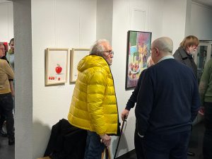 Rudolf Pötzsch im Gespräch in der Galerie "Himmelreich", Januar 2025